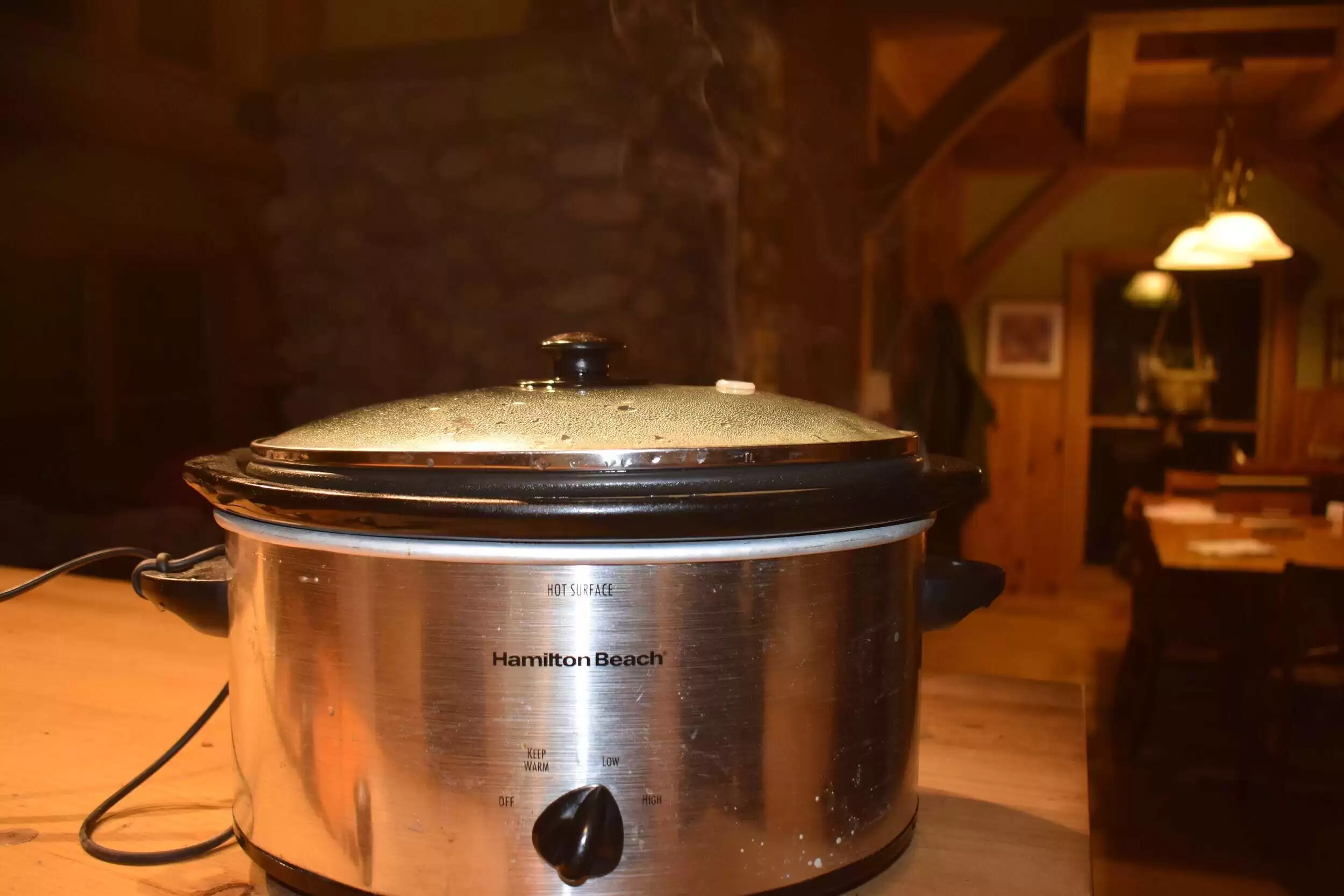 steaming crock pot Humidifying the house with a crock pot
